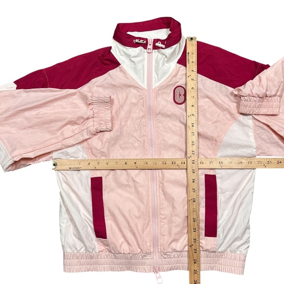 Coach Colorblock Signature Monogram Windbreaker Pink Jacket Womens Medium - Picture 10 of 10